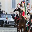 Il Presidente della Repubblica Mattarella torna al Quirinale a bordo della Lancia Flaminia Presidenziale 5